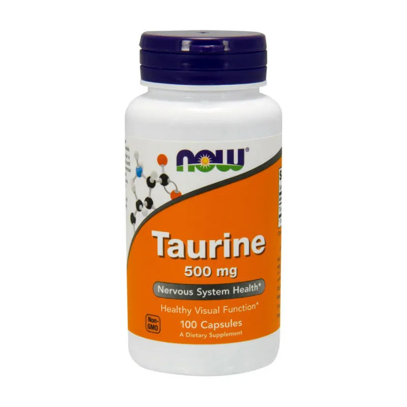 NOW Taurine Таурин, 500 мг, капсулы, 100 шт.