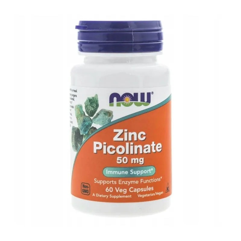 NOW Zinc Picolinate Пиколинат Цинка, 50 мг, капсулы, 60 шт.