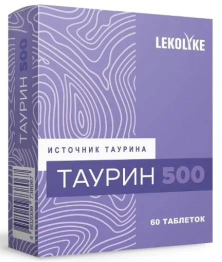 Таурин 500, таблетки, 60 шт.