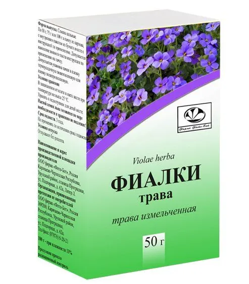 Фиалки трава, сырье растительное измельченное, 50 г, 1 шт., Фито-Бот