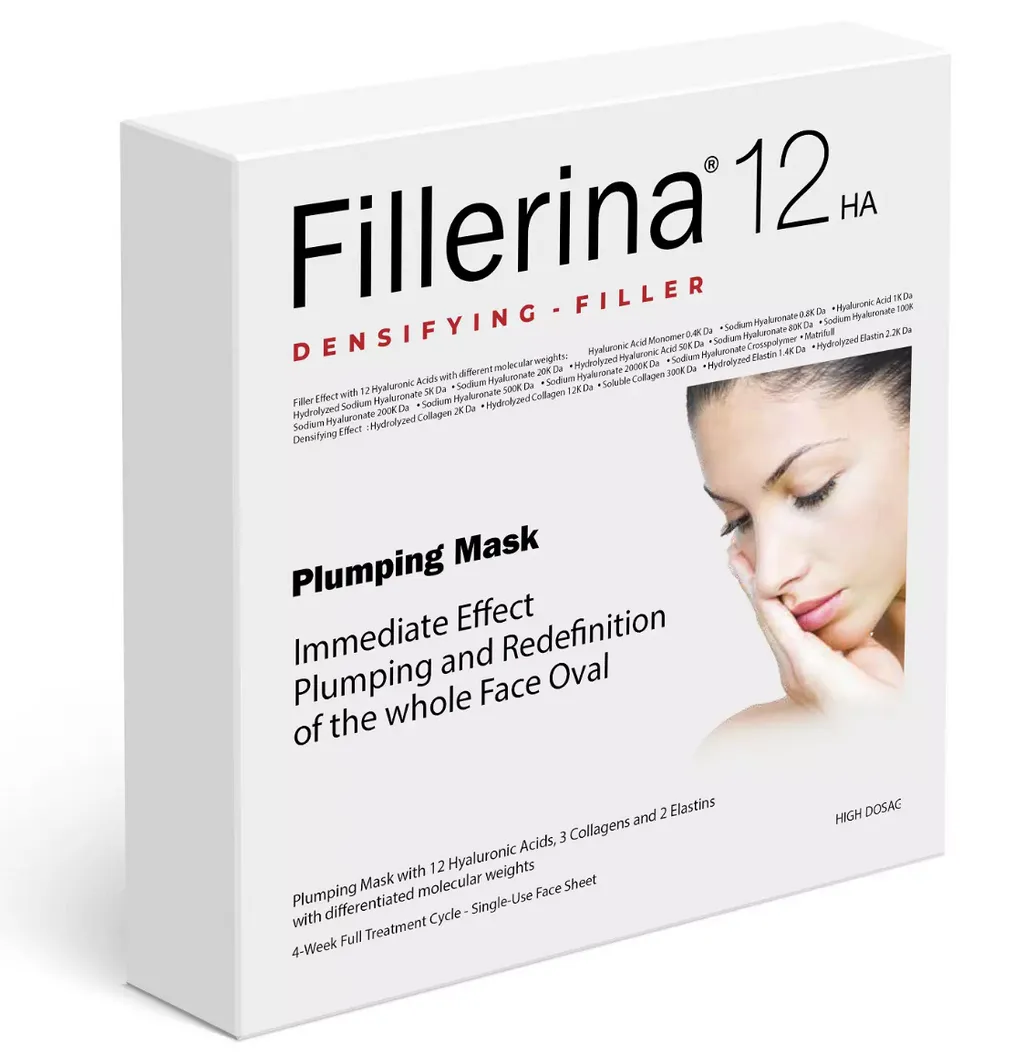 Fillerina Plumping Тканевая маска для лица, маска для лица, тканевая, 25 мл, 4 шт.