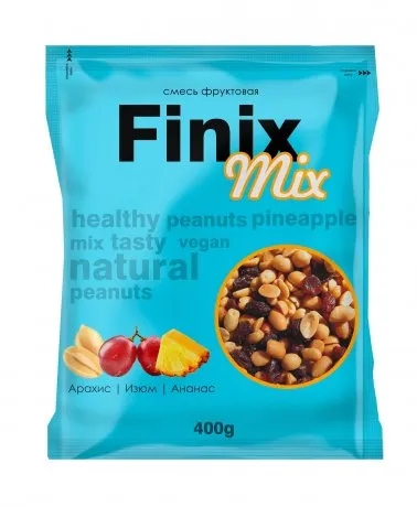 Finix Mix Смесь фруктовая Арахис изюм ананас, 400 г, 1 шт.