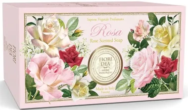 Fiori Dea Мыло туалетное Роза, набор, 125 г, 2 шт.