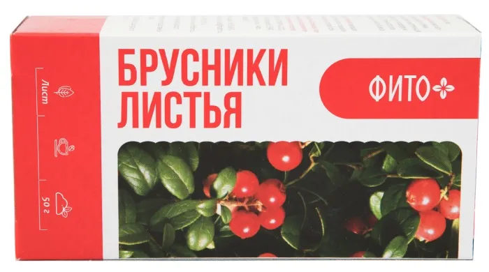 Фито+ Брусники листья, сырье растительное, 50 г, 1 шт.