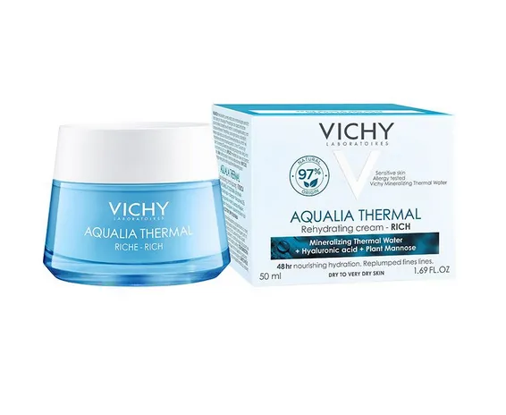 Vichy Aqualia Thermal Увлажняющий насыщенный крем, крем для лица, для сухой и очень сухой кожи, 50 мл, 1 шт.