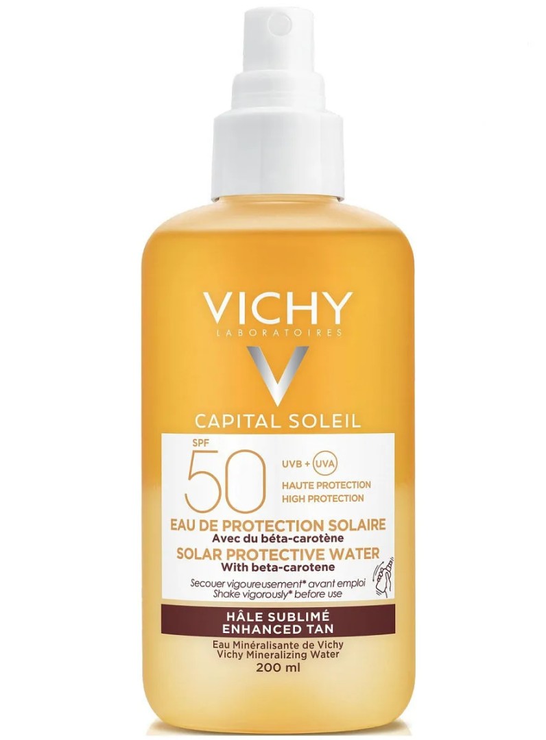 Vichy Capital Ideal Soleil Cолнцезащитный двухфазный спрей SPF50, активатор загара, 200 мл, 1 шт.