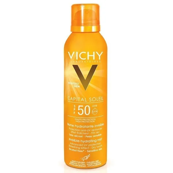 Vichy Capital Ideal Soleil Спрей-вуаль увлажняющий SPF50, 200 мл, 1 шт.