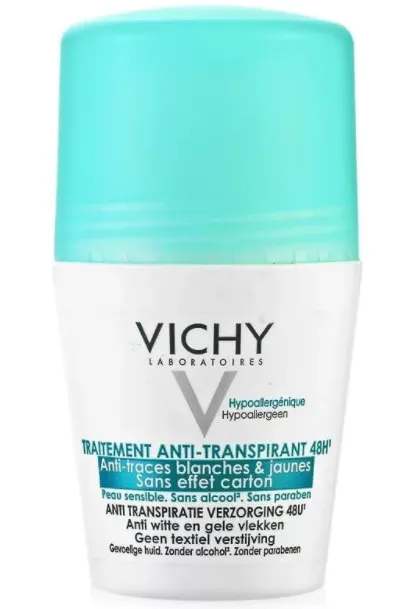 Vichy Deodorants дезодорант против белых и желтых пятен 48 ч, део-ролик, 50 мл, 1 шт.