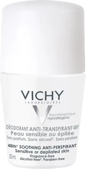 Vichy Deodorants дезодорант для чувствительной кожи 48 ч, део-ролик, 50 мл, 1 шт.