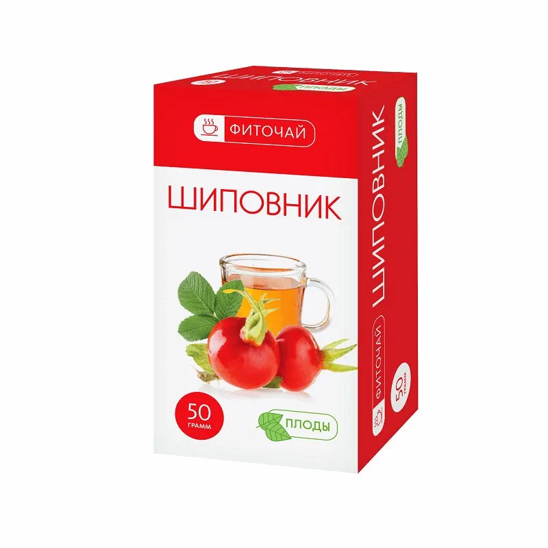 Фиточай Шиповник плоды, фиточай, 50 г, 1 шт.