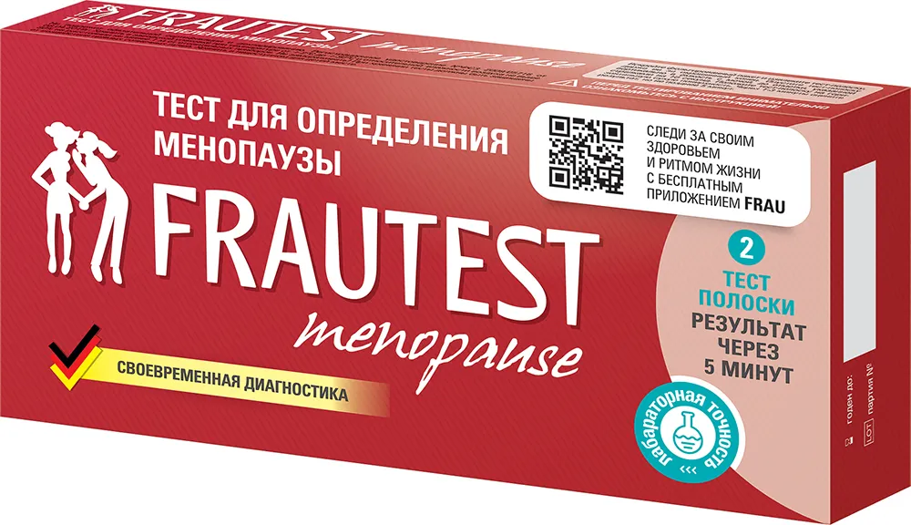 Frautest Menopause тест для определения менопаузы, тест-полоска, 2 шт.