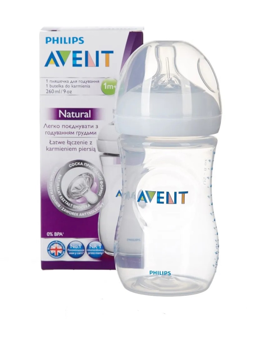 Бутылочка Philips AVENT Natural полипропиленовая, SCF693/17, арт. 86015, 260 мл, 1 шт.