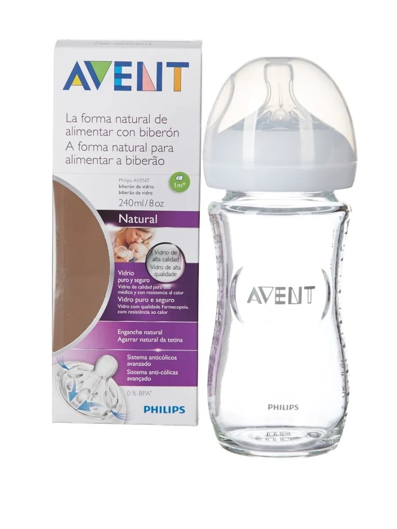 Бутылочка Philips AVENT Natural стеклянная, арт. 81420, 240 мл, 1 шт.