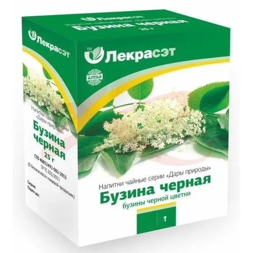 Бузина черная цветки, 50 г, 1 шт.