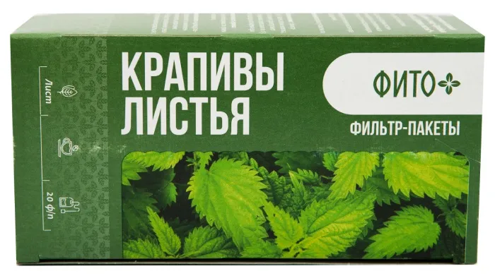 Фито+ Крапивы листья, фиточай, 1.5 г, 20 шт.