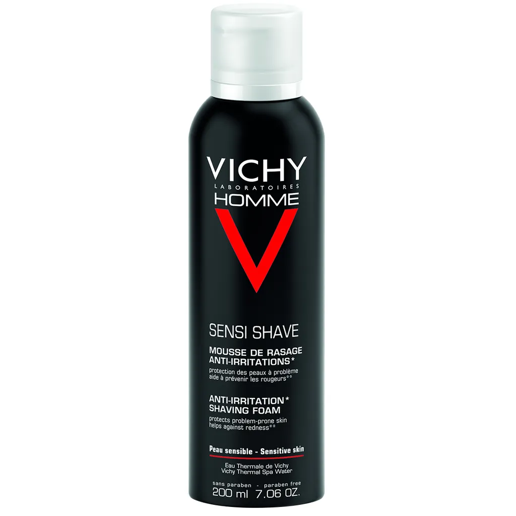 Vichy Homme пена для бритья против раздражения кожи, пена для бритья, мужские, 200 мл, 1 шт.