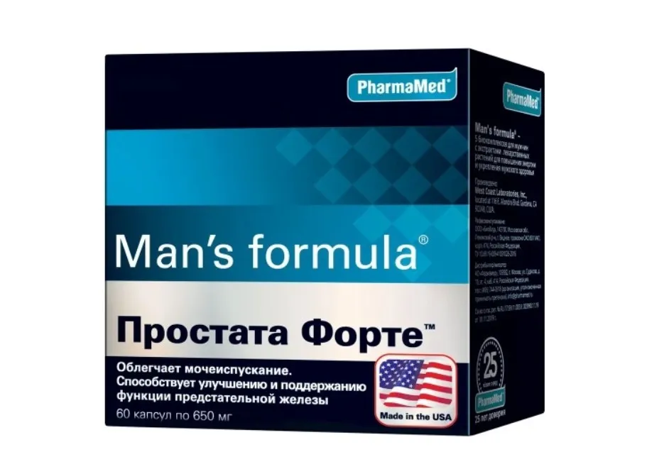 Man's formula Простата Форте, 650 мг, капсулы, 60 шт.