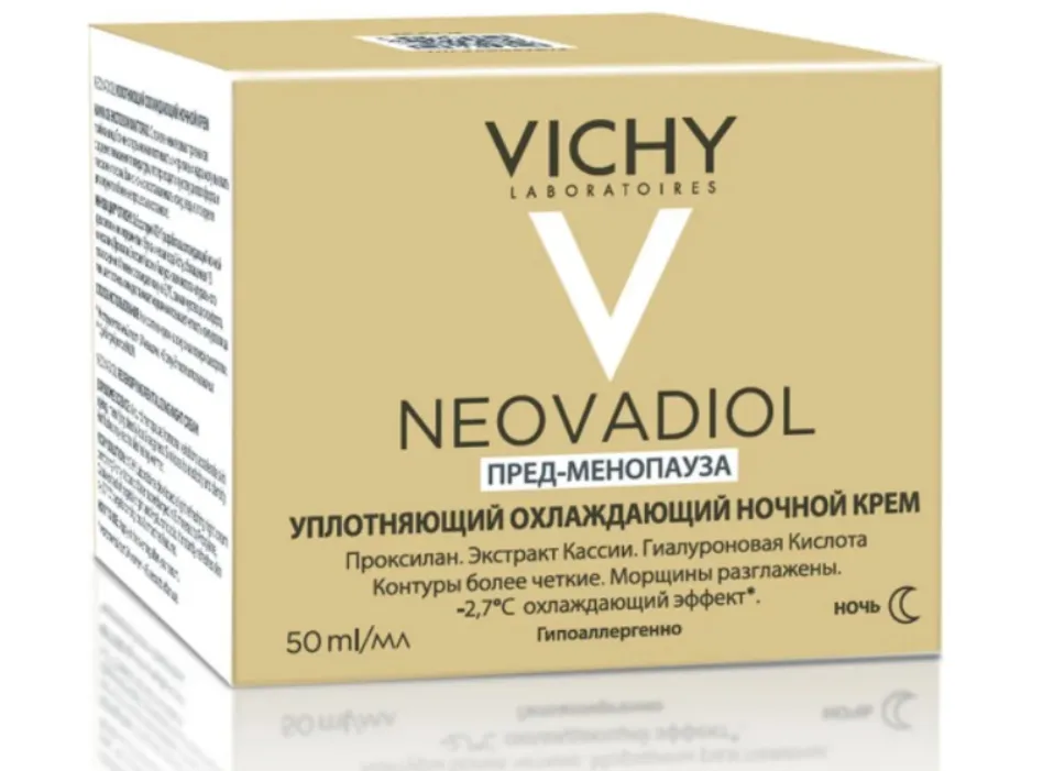 Vichy Neovadiol Пред-менопауза Уплотняющий охлаждающий ночной крем, крем для лица, 50 мл, 1 шт.