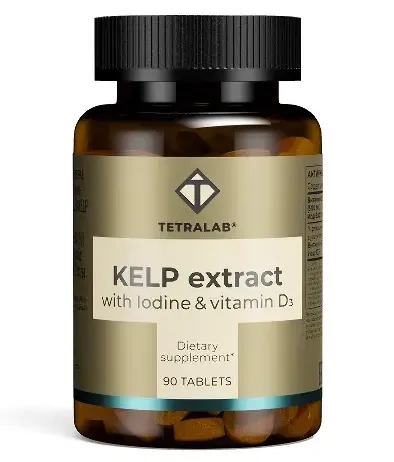 Tetralab Kelp экстракт с витамином D3, таблетки, 90 шт.