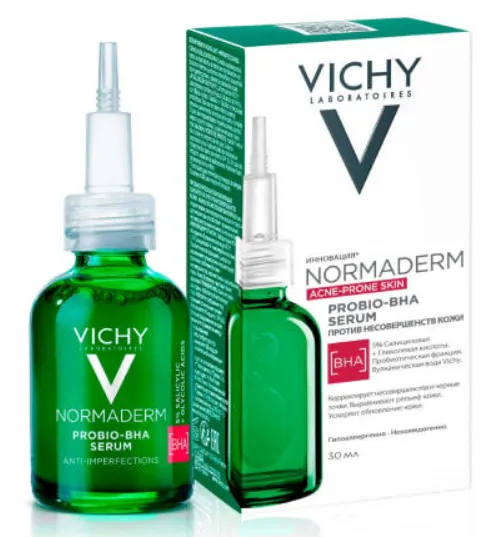 Vichy Normaderm Probio-BHA Сыворотка обновляющая пробиотическая против несовершенств, 30 мл, 1 шт.