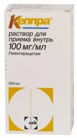 Кеппра, 100 мг/мл, раствор для приема внутрь, 300 мл, 1 шт.