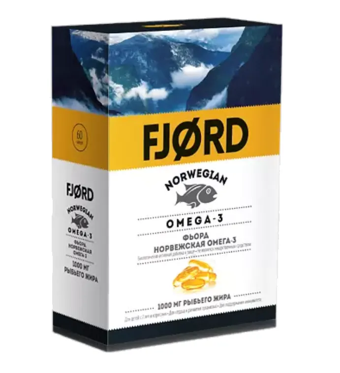 Fjord Норвежская Омега-3, капсулы, 60 шт.