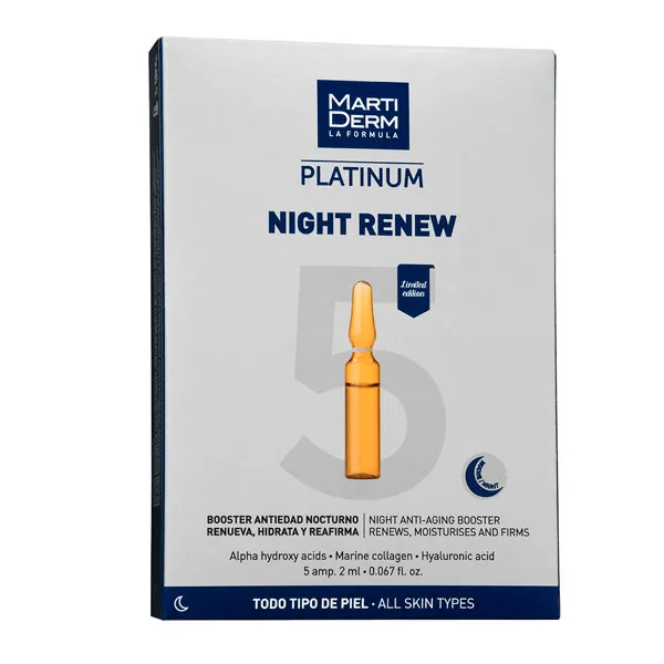 MartiDerm Platinum Night Renew Ночное восстановление, сыворотка, 2 мл, 5 шт.