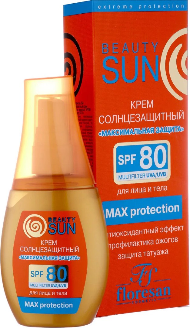 Floresan beauty sun крем солнцезащитный Максимальная Защита, формула 284, крем, 75 мл, 1 шт.