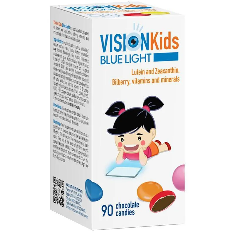 Vision Kids Blue Light, конфеты шоколадные, для детей с 3 лет, 90 шт.