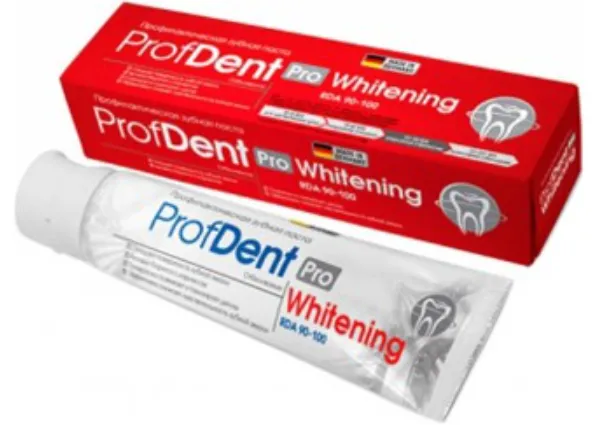 ProfDent Whitening паста зубная, паста, отбеливающая, 100 мл, 1 шт.