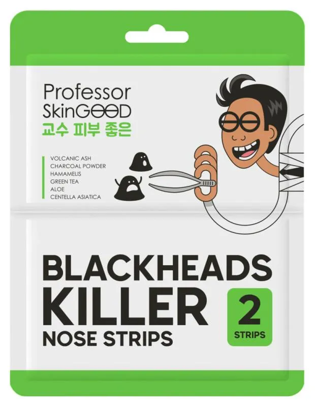 Professor SkinGood Blackheads Killer Полоски для носа, 2 шт.