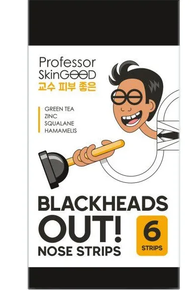 Professor SkinGood Blackheads Out Полоски для носа, 6 шт.