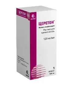 Церетон, 120 мг/мл, раствор для приема внутрь, в комплекте с пипеткой дозирующей и адаптером, 100 мл, 1 шт.