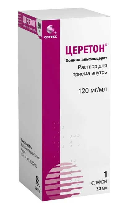 Церетон, 120 мг/мл, раствор для приема внутрь, в комплекте с пипеткой дозирующей и адаптером, 30 мл, 1 шт.