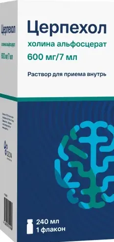 Церпехол, 600 мг/7 мл, раствор для приема внутрь, 240 мл, 1 шт.