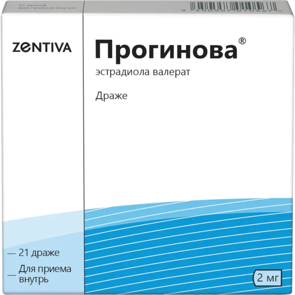 Прогинова, 2 мг, драже, 21 шт.