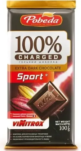 Чаржед шоколад горький Sport, 100 г, 1 шт.