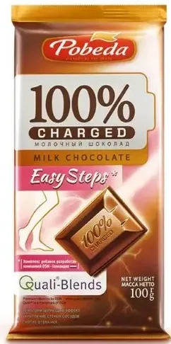 Чаржед шоколад молочный Easy Steps, 100 г, 1 шт.