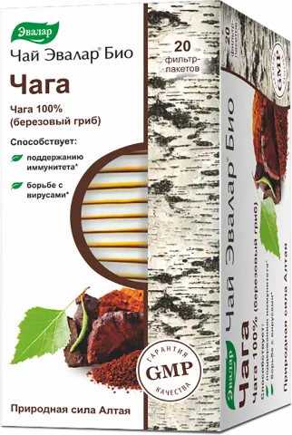 Чай Эвалар Био Чага, фиточай, 1.5 г, 20 шт.