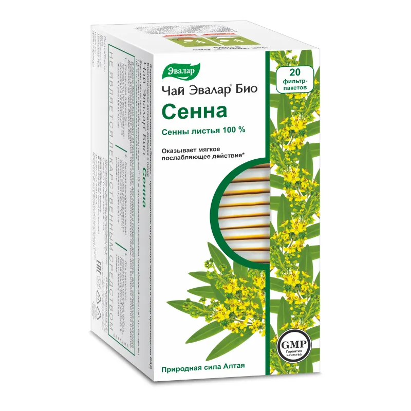 Чай Эвалар Био Сенна, фиточай, 1.5 г, 20 шт.