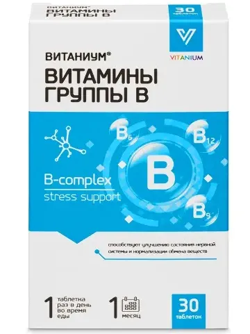 Витамины группы B Витаниум, таблетки, 30 шт.