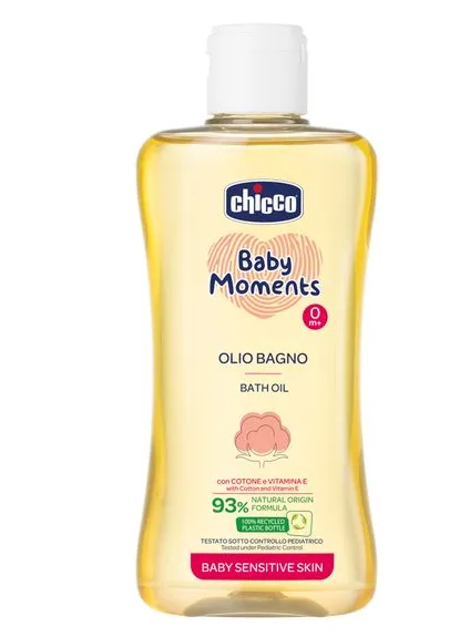 Chicco Baby moments Масло для ванны детское, масло для детей, для детей с рождения, 200 мл, 1 шт.