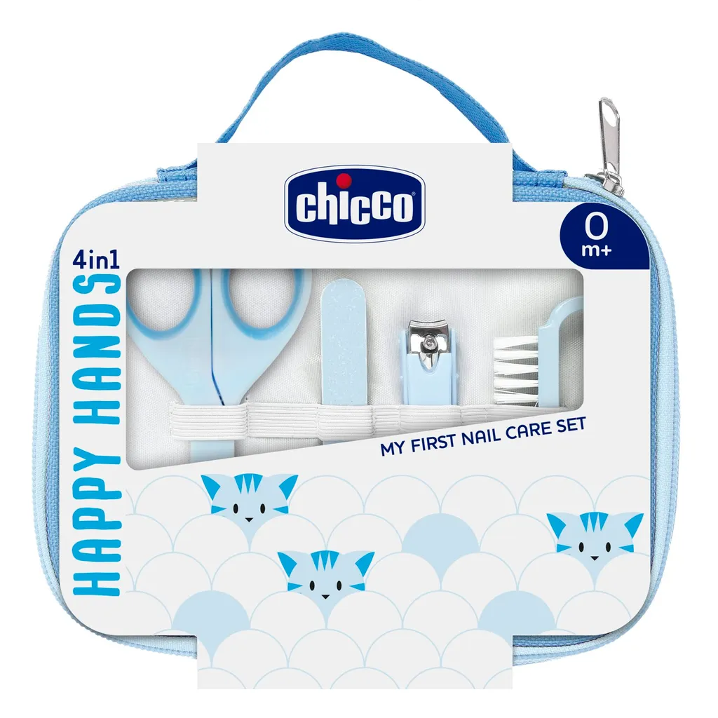 Chicco Happy Hands маникюрный набор 0+, голубого цвета, 1 шт.