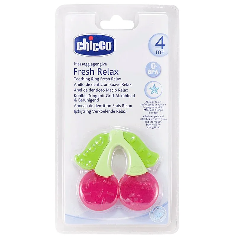 Chicco Fresh Relax Прорезыватель охлаждающий Вишня 4+, 1 шт.