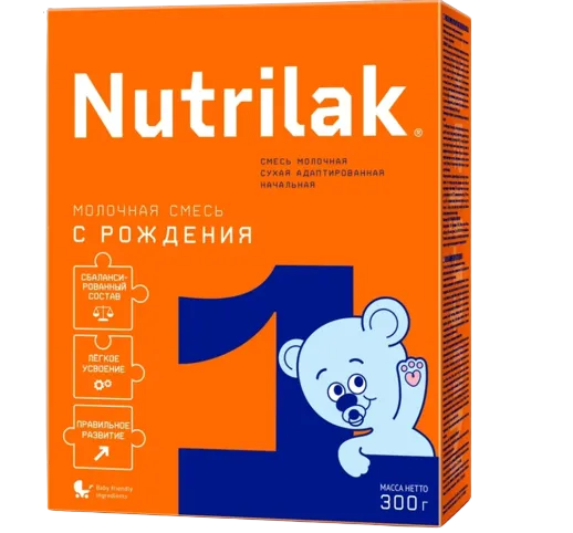 Nutrilak 1 Смесь сухая молочная адаптированная 0-6 мес, смесь молочная сухая, 300 г, 1 шт.