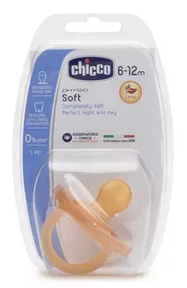 Chicco Physio Soft Пустышка латексная ортодонтическая 6-12 мес, 1 шт.