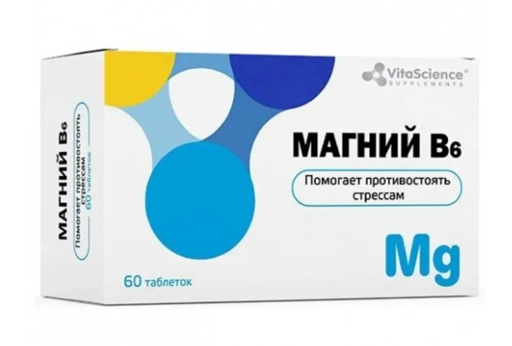 Vitascience Магний В6, таблетки, 60 шт.