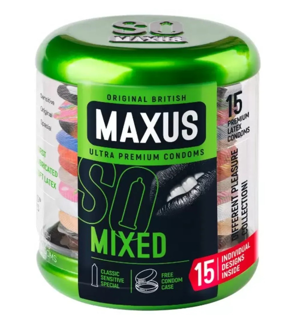 Maxus Презервативы Mixed, презерватив, 15 шт.