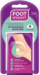 Foot Expert пластырь гидроколлоидный от влажных мозолей, 37х55 мм, пластырь, 6 шт.