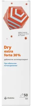 Vitateka Антиперспирант от обильного потоотделения, спрей, со спиртом 30%, 50 мл, 1 шт.